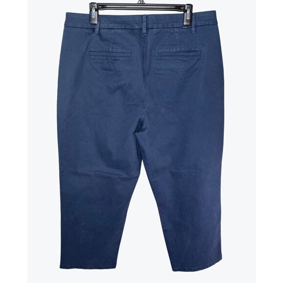 Dockers Womens High Straight Fit Ankle Weekend Chino Pants Blue Cotton Blend 34 - Picture 4 of 16